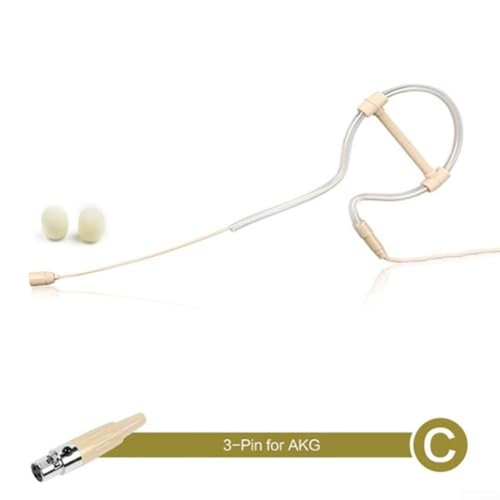 Headset Mic: HOgardenME Beige Single Earhook Headset – Close-up Detail
