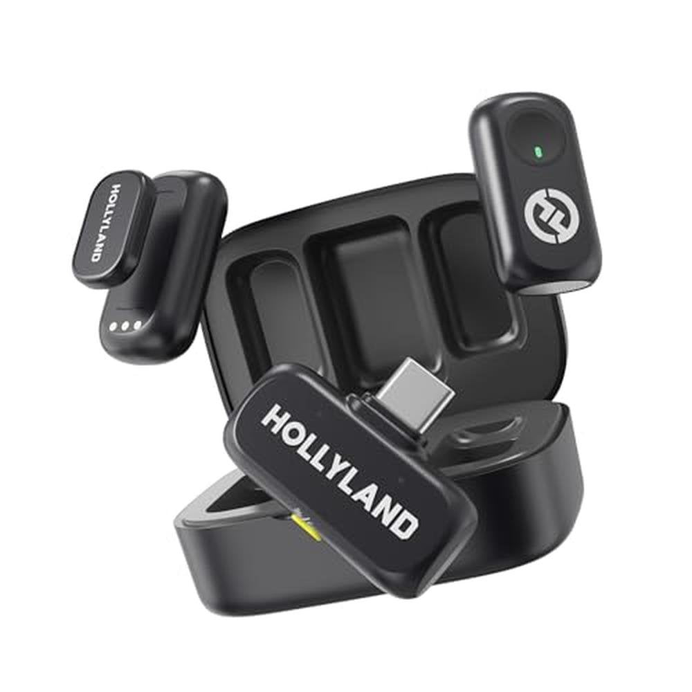 Hollyland Lark A1 Wireless Microphone for iPhone 17/16/15 & – Front View