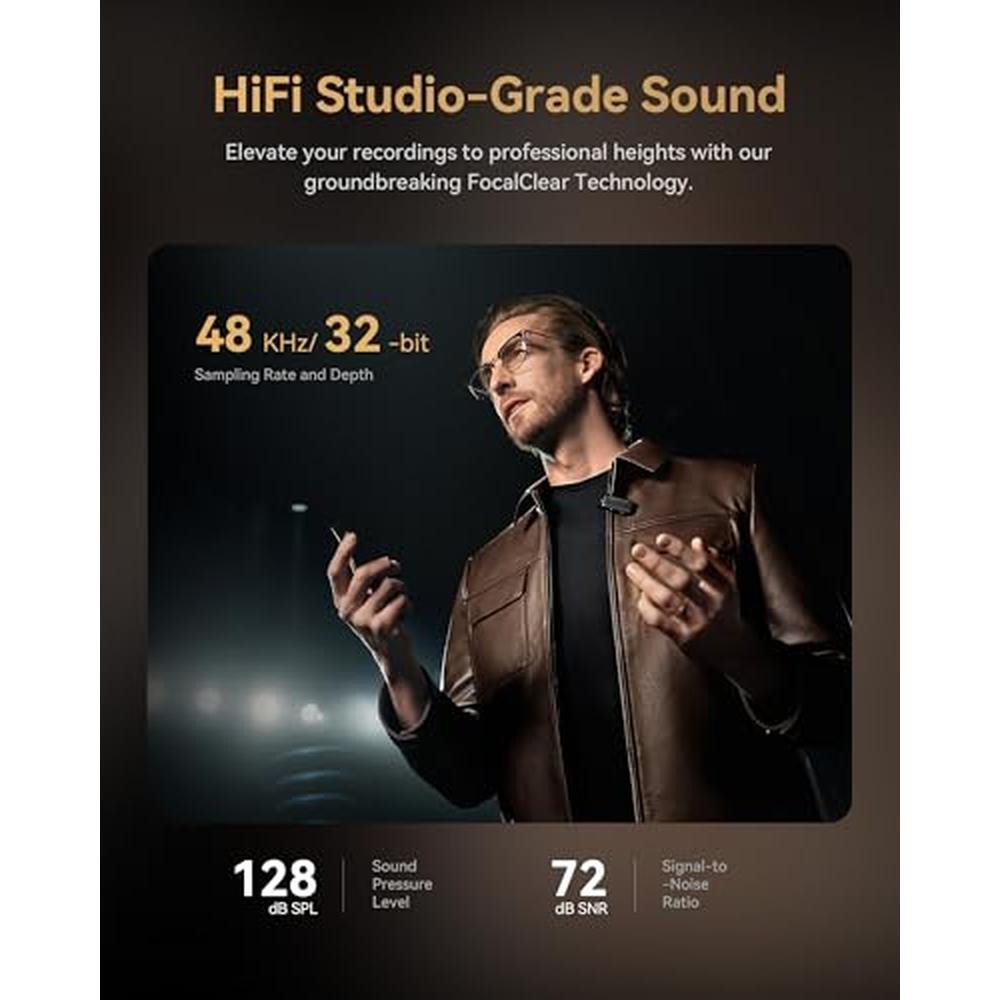 Hollyland Lark MAX 2 Wireless Microphone – Side View