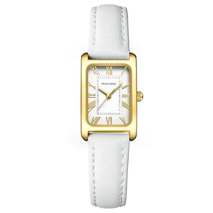 HOLSTOUR Gold Watch: Women's Fine Leather Watch with – Front View