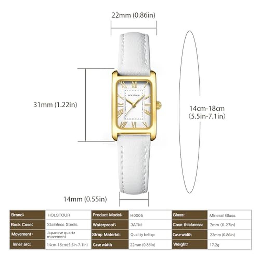 HOLSTOUR Gold Watch: Women's Fine Leather Watch with – In Use