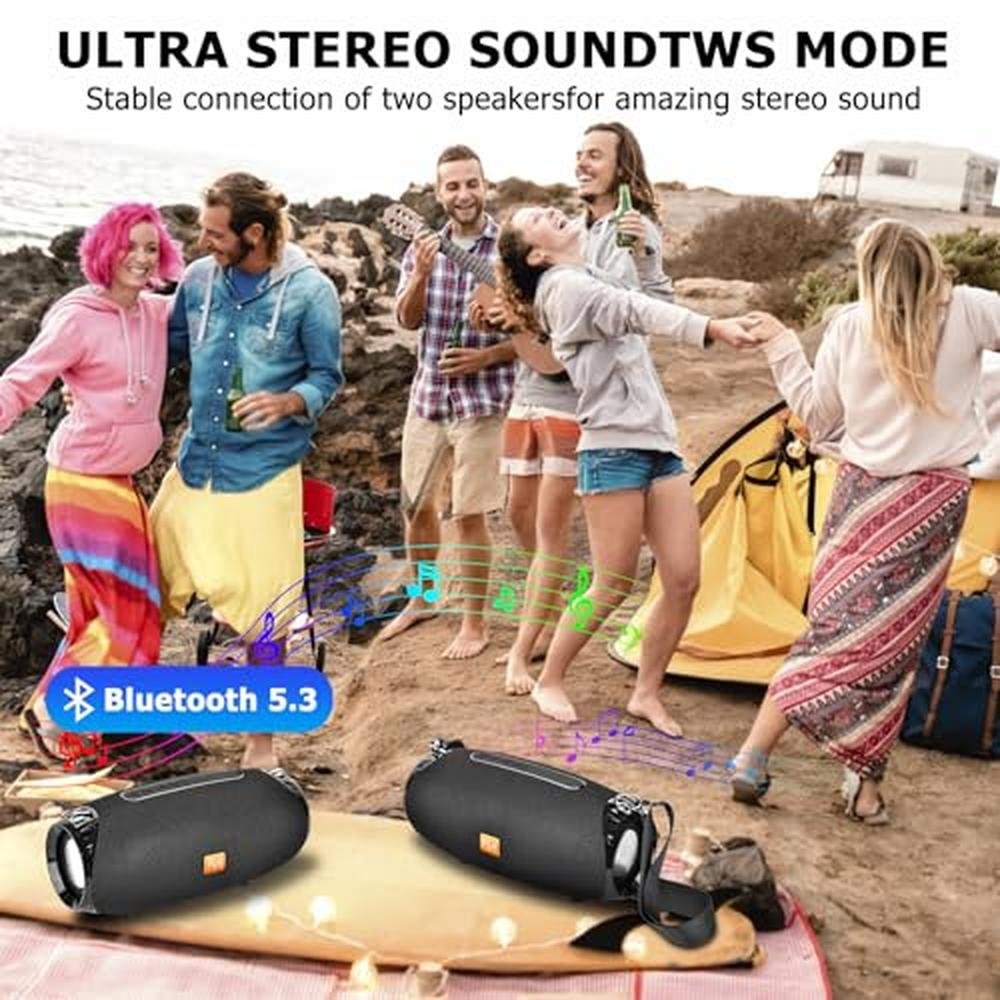 Outdoor Bluetooth: Hopjuery Portable IPX4 Waterproof – In Use