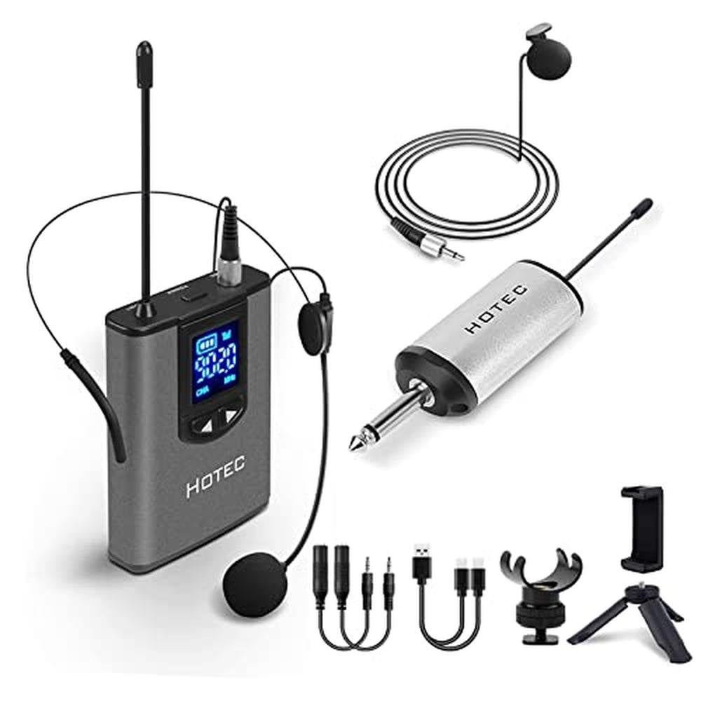 HOTEC UHF Wireless Headset Microphone – Front View