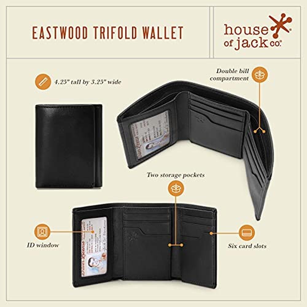 House of Jack Co. Eastwood RFID Trifold Wallet for Men – In Use