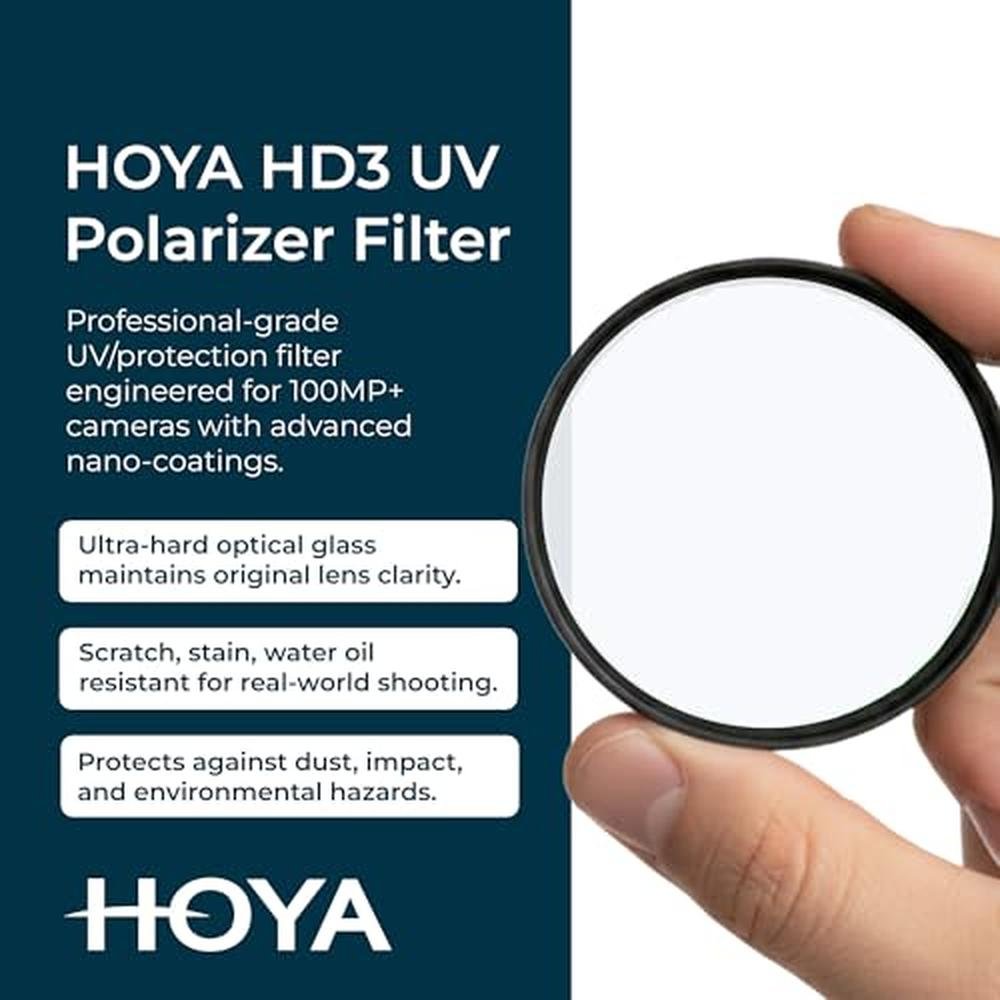 Hoya HD3 55mm UV Protector Filter – Side View