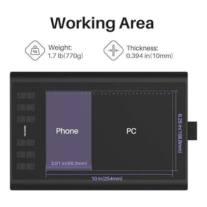 Tablet Huion: HUION Inspiroy H1060P Graphics Drawing Tablet – In Use