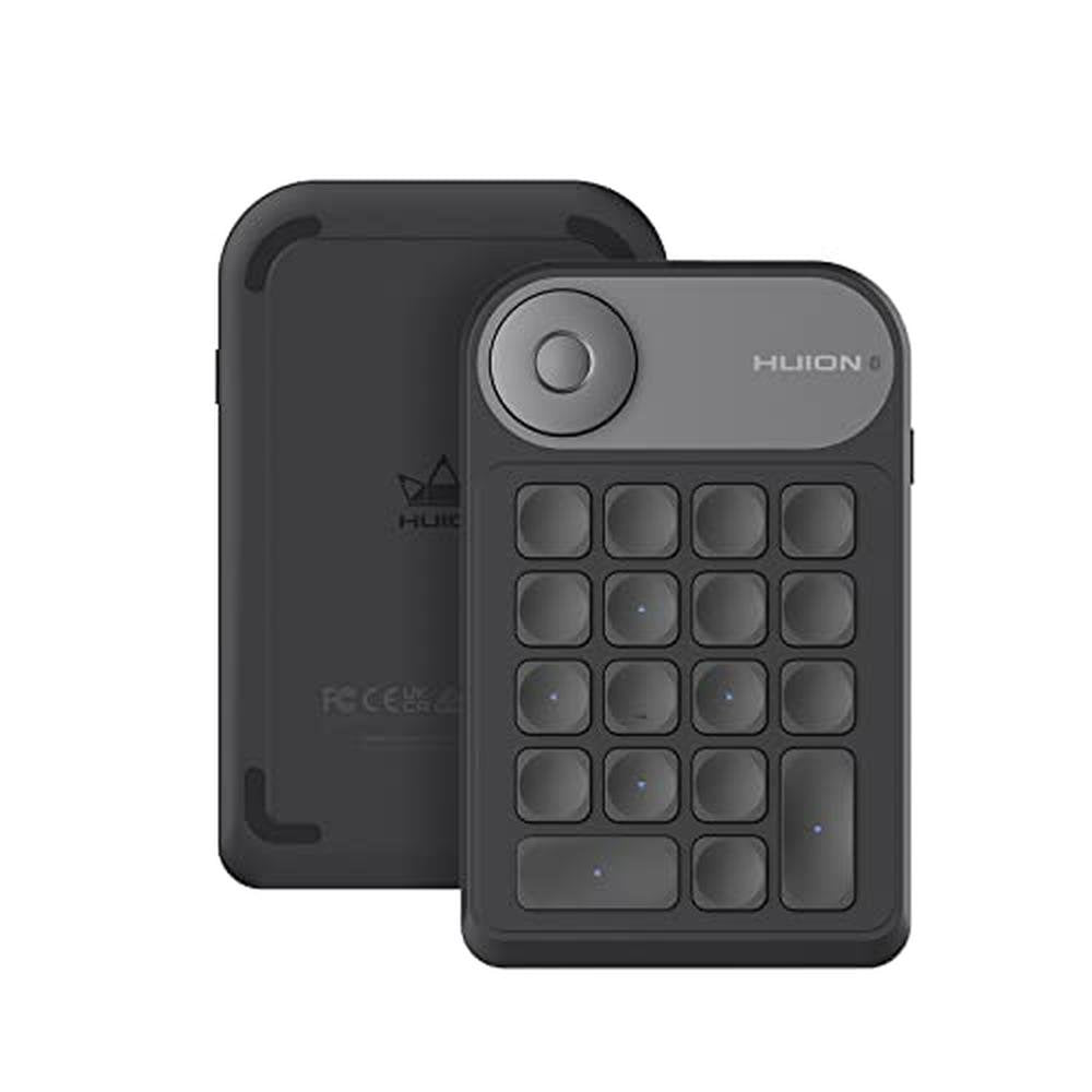 HUION Keydial Mini: Bluetooth Programmable Keypad with 5 – Front View