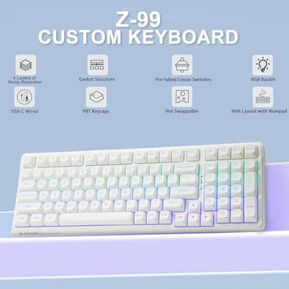 HUO JI E-Yooso Creamy Mechanical Keyboard – Side View