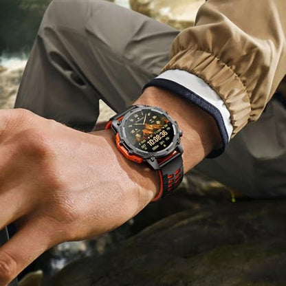 Hwagol Smart Watches: Hwagol 1.52'' Military Smart Watch – Side View