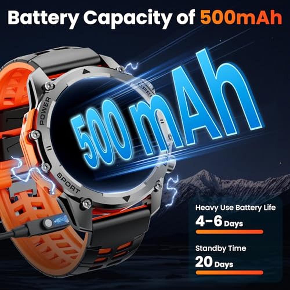 Hwagol Smart Watches: Hwagol 1.52'' Military Smart Watch – In Use