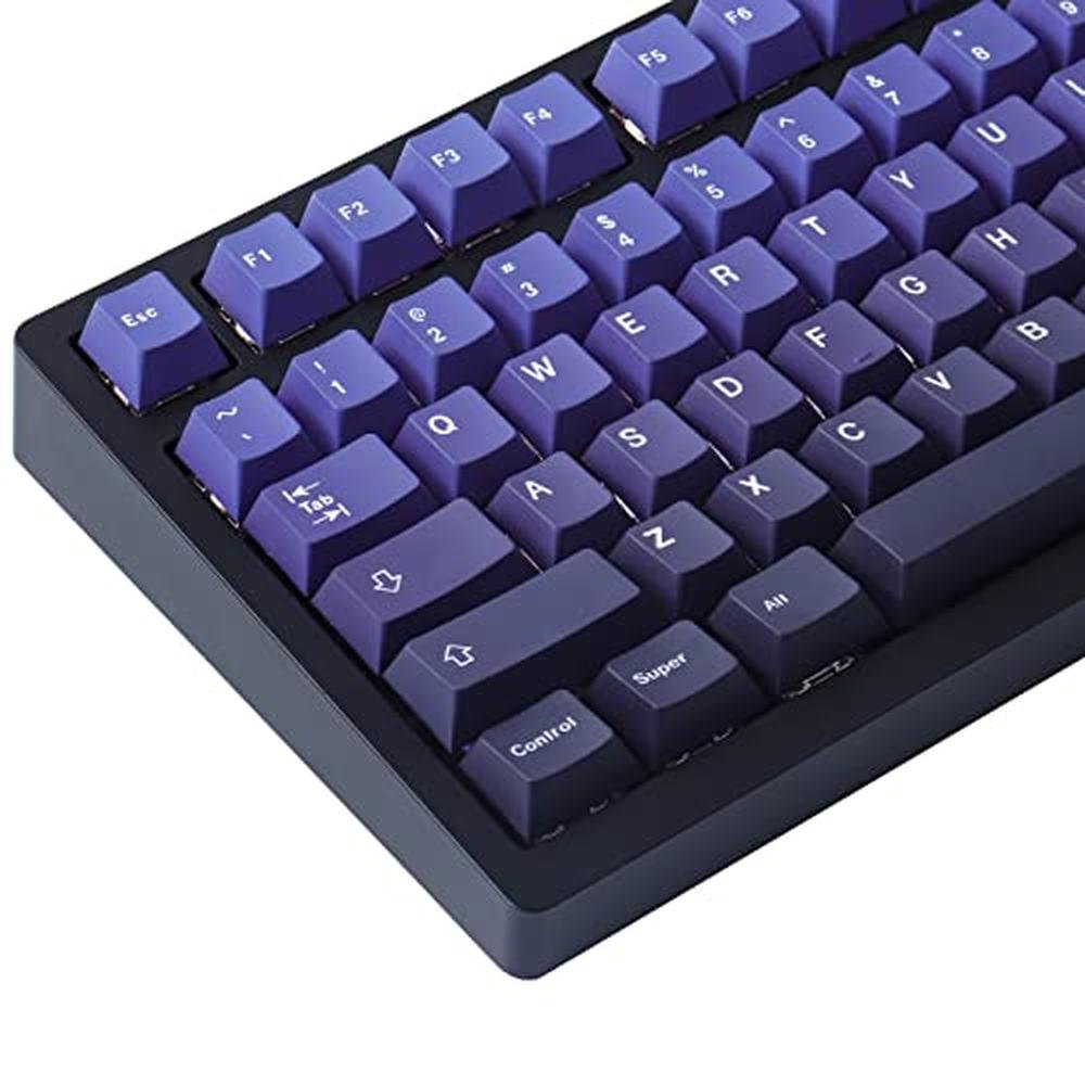 Keycaps Gradient: Hyekit PBT 126 Keys Aurora Gradient – Side View