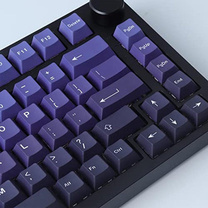 Keycaps Gradient: Hyekit PBT 126 Keys Aurora Gradient – Close-up Detail