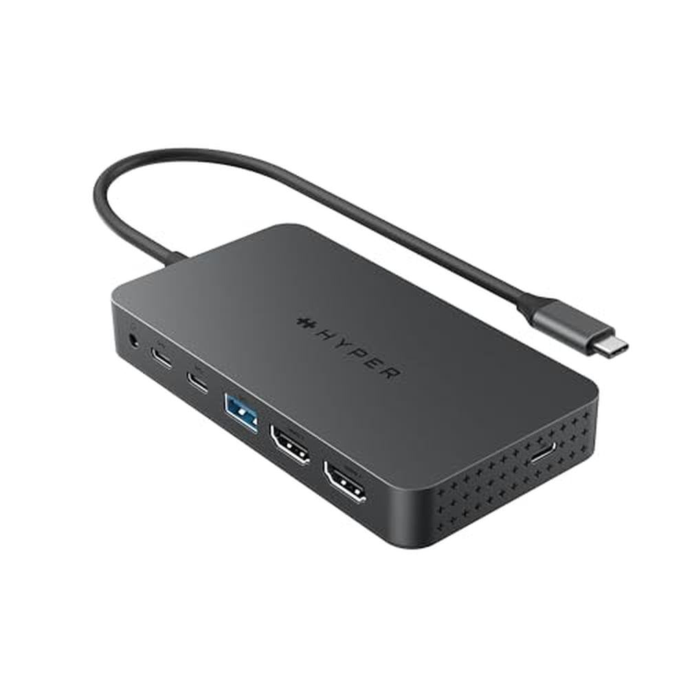 Dual Port: HyperDrive Next 4K HDMI 7 Port USB C Docking – Front View
