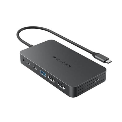 Dual Port: HyperDrive Next 4K HDMI 7 Port USB C Docking – Front View