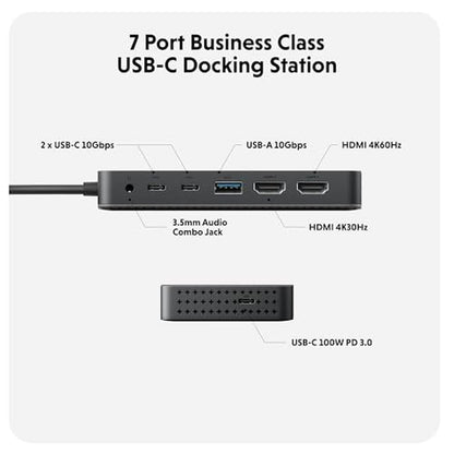 Dual Port: HyperDrive Next 4K HDMI 7 Port USB C Docking – Side View