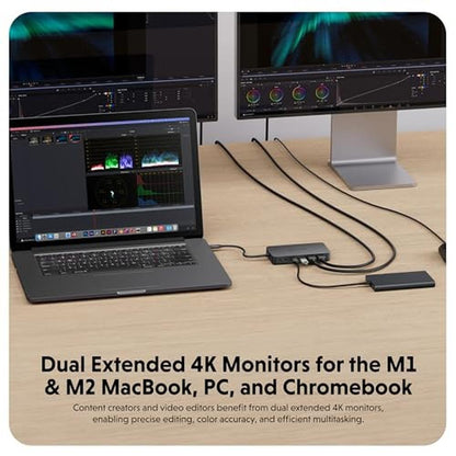 Dual Port: HyperDrive Next 4K HDMI 7 Port USB C Docking – Close-up Detail