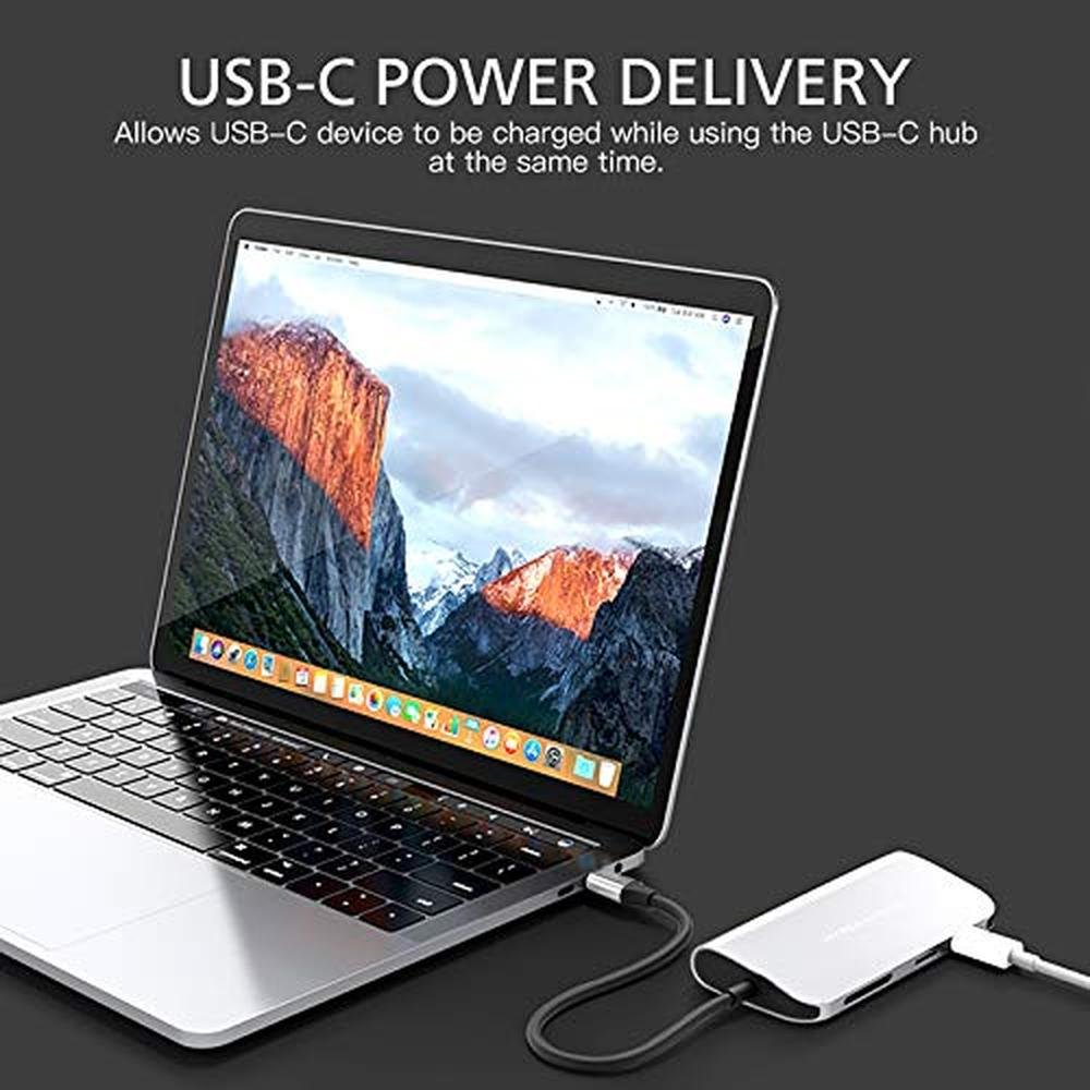 Hub Hyperdrive: 9-in-1 USB-C Hub with 4K HDMI – Side View
