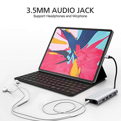 Hub Hyperdrive: 9-in-1 USB-C Hub with 4K HDMI – Close-up Detail