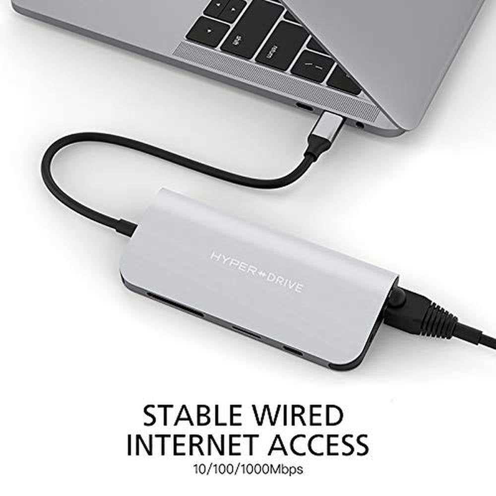 Hub Hyperdrive: 9-in-1 USB-C Hub with 4K HDMI – In Use