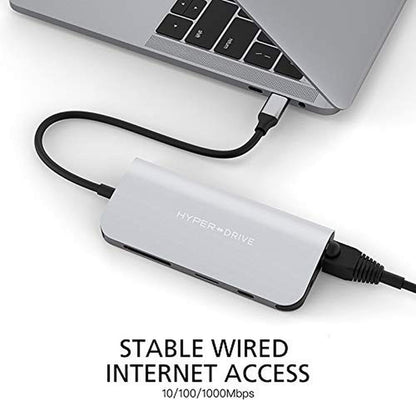 Hub Hyperdrive: 9-in-1 USB-C Hub with 4K HDMI – In Use