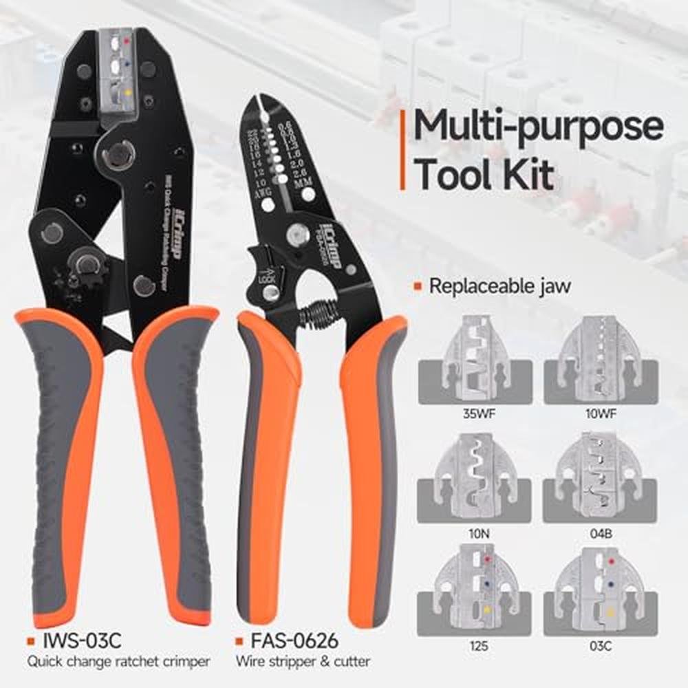 Insulated iCrimp: iCrimp 8-Piece Ratcheting Crimping Tool – Side View