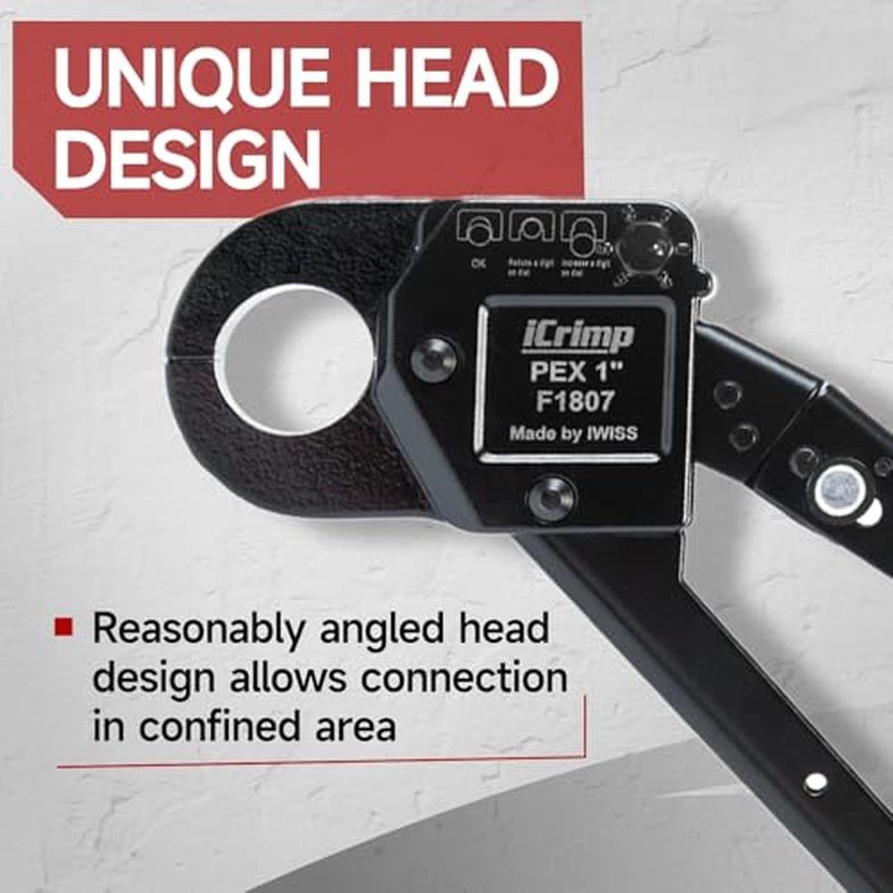 iCrimp Angle Head F1807: Premium PEX Pipe Crimping Tool – In Use