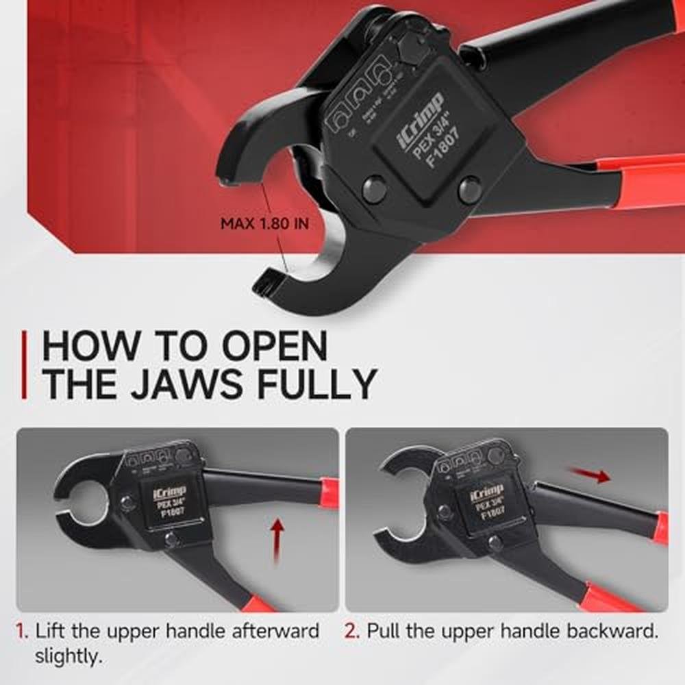 iCrimp Angle Head F1807: Premium PEX Pipe Crimping Tool for – In Use