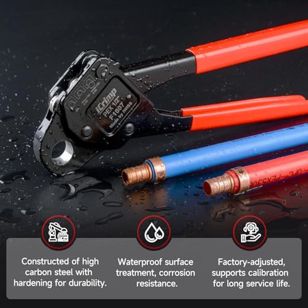 iCrimp Angle Head F1807: Premium PEX Pipe Crimping Tool for – Close-up Detail