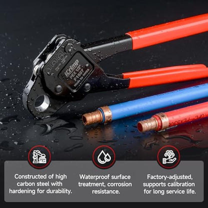 iCrimp Angle Head F1807: Premium PEX Pipe Crimping Tool for – Close-up Detail