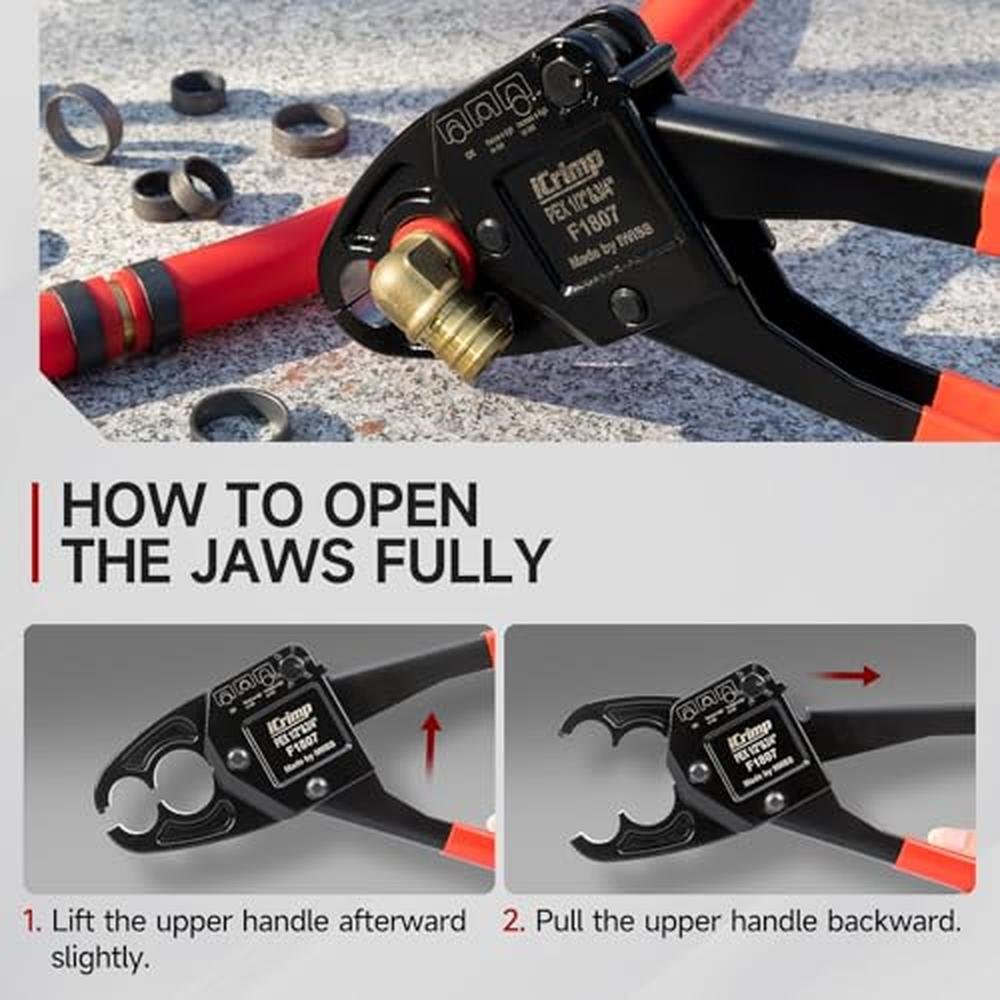 iCrimp Angle Head F1807: IWISS PEX Pipe Crimping Tool – In Use