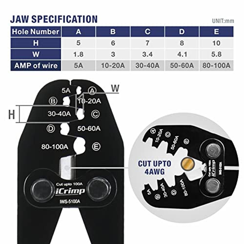 Battery Lug: iCrimp B-Type Crimper for Open Barrel Lug – Packaging