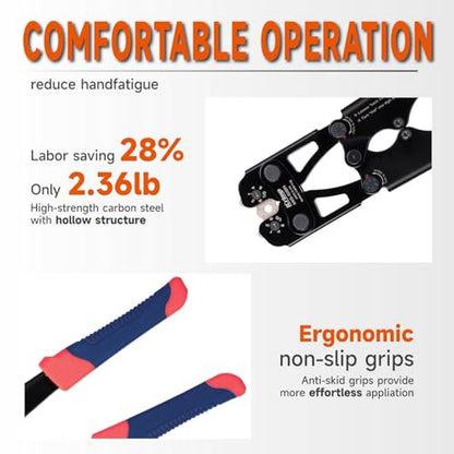 Battery Cable: iCrimp Lug Crimping Tool for 8-6-4-2-1-1/0 – Close-up Detail