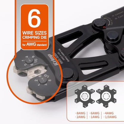 Battery Cable: iCrimp Lug Crimping Tool for 8-6-4-2-1-1/0 – In Use
