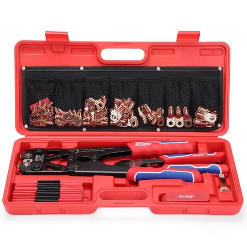 iCrimp Battery Cable Lug Crimping Tool Kit – Front View