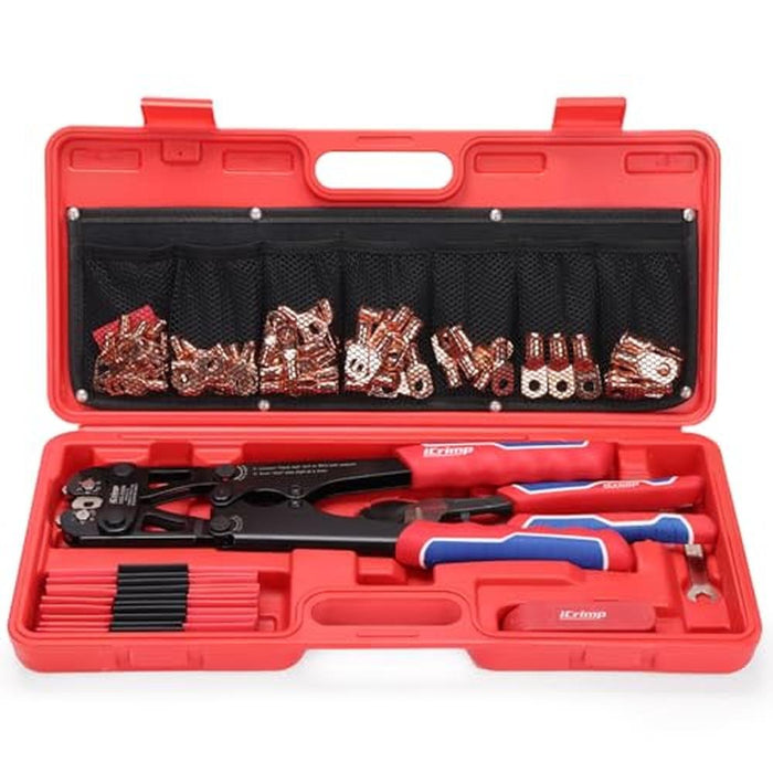 iCrimp Battery Cable Lug Crimping Tool Kit – Front View