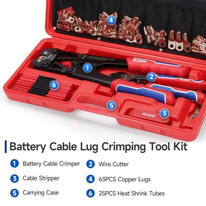 iCrimp Battery Cable Lug Crimping Tool Kit – Side View