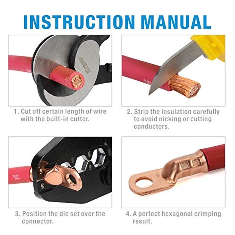 Lug Battery: iCrimp Battery Cable Lug Terminal Crimping Tool – Packaging