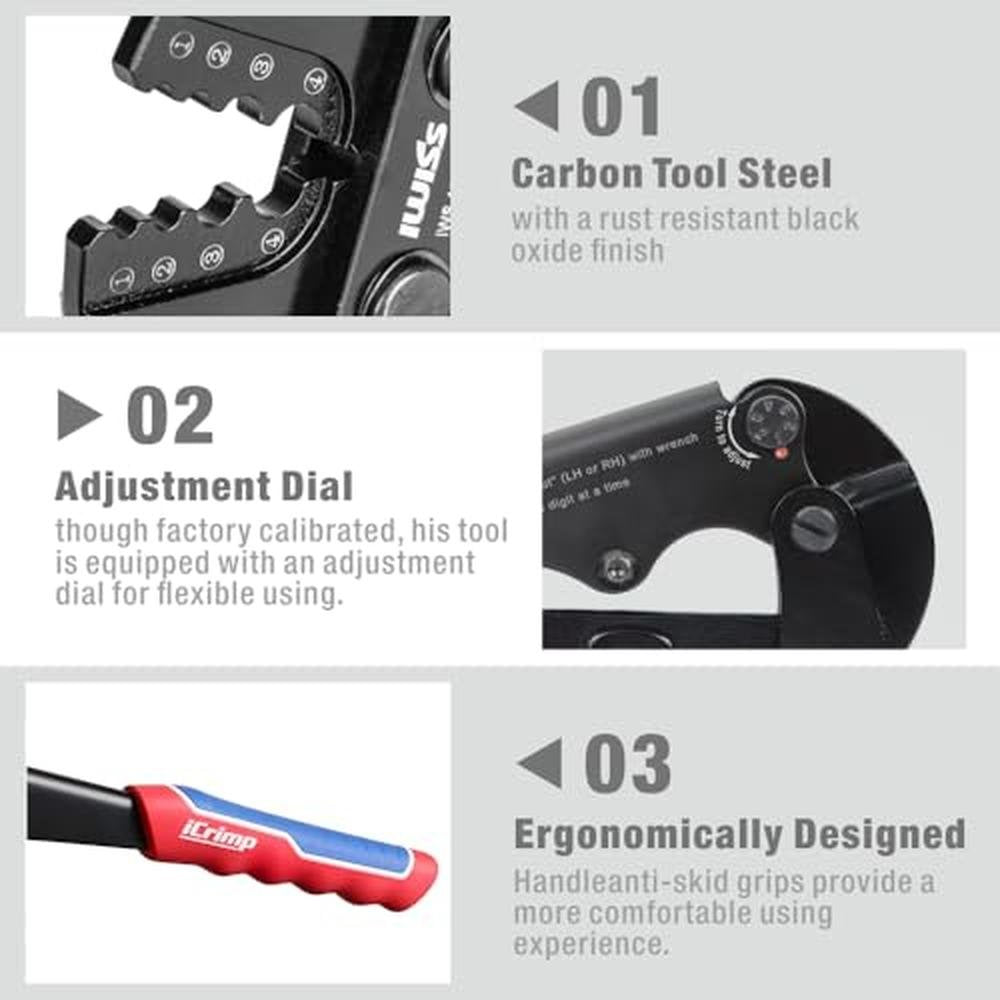 Bench iCrimp: iCrimp Bench Swaging Tool for Crimping – Close-up Detail