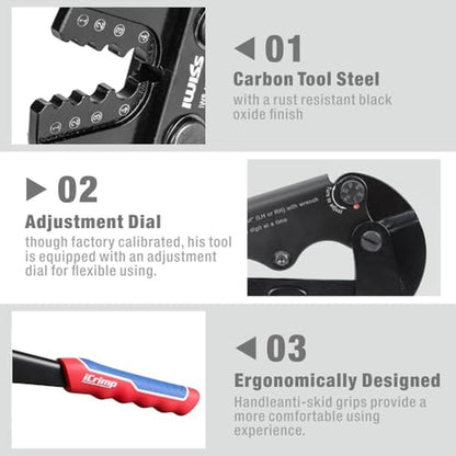 Bench iCrimp: iCrimp Bench Swaging Tool for Crimping – Close-up Detail