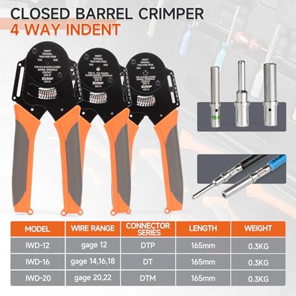 Tool Deutsh: iCrimp Closed Barrel Crimp Tool – Side View
