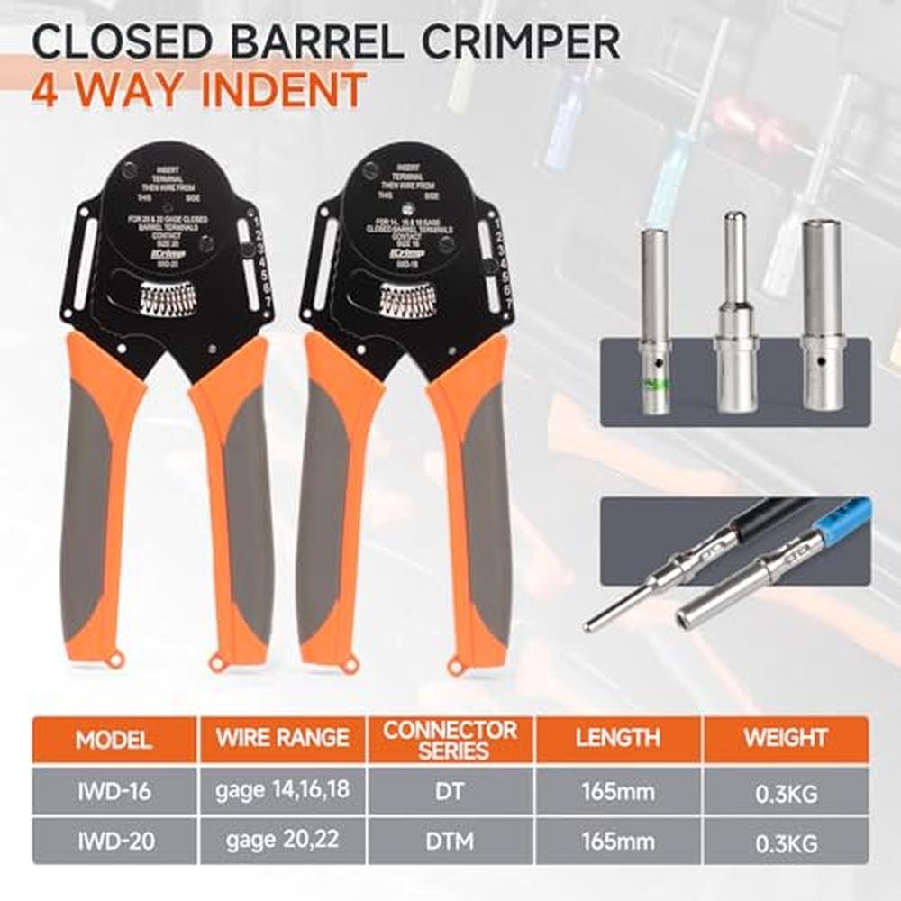Crimp Tool Deutsch: iCrimp Closed Barrel Crimp Tool Weather – Side View