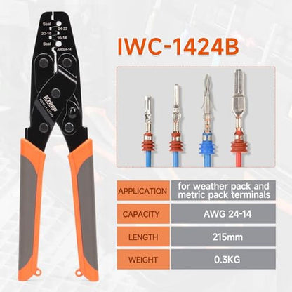Crimp Tool Deutsch: iCrimp Closed Barrel Crimp Tool Weather – Close-up Detail