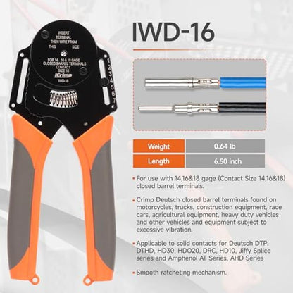 icrimp closed barrel crimper: 4-way indent 8 impression – Side View
