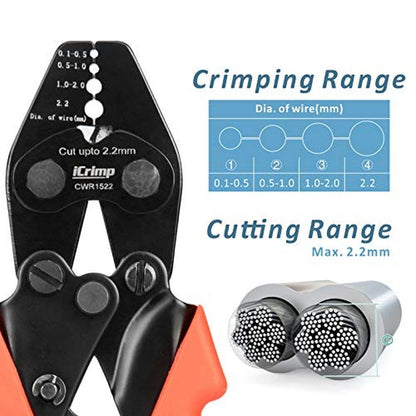 CWR1522 Sleeves: iCrimp CWR1522 Wire Rope Crimping Tool – Close-up Detail