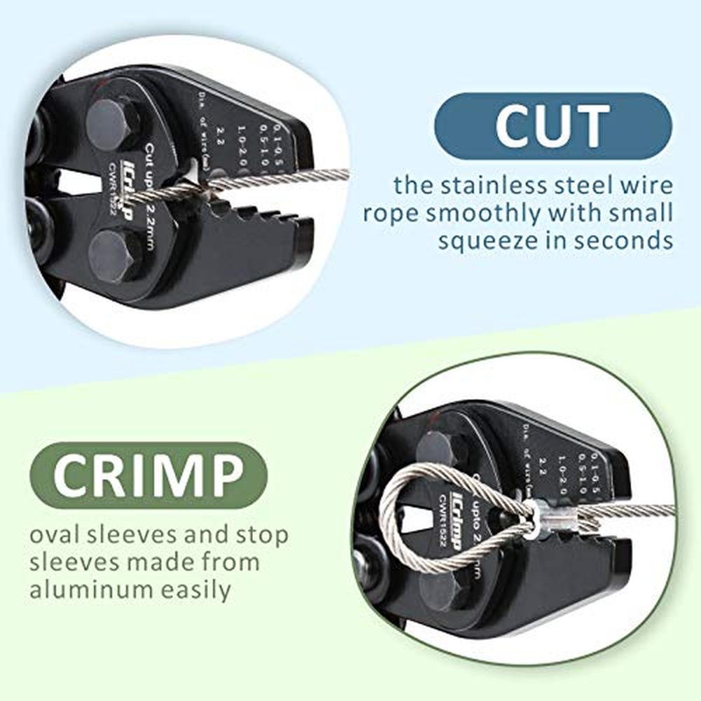 CWR1522 Sleeves: iCrimp CWR1522 Wire Rope Crimping Tool – In Use