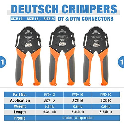 Deutsch Tool: Premium Deutsch Terminal Crimp Tool Kit – Side View