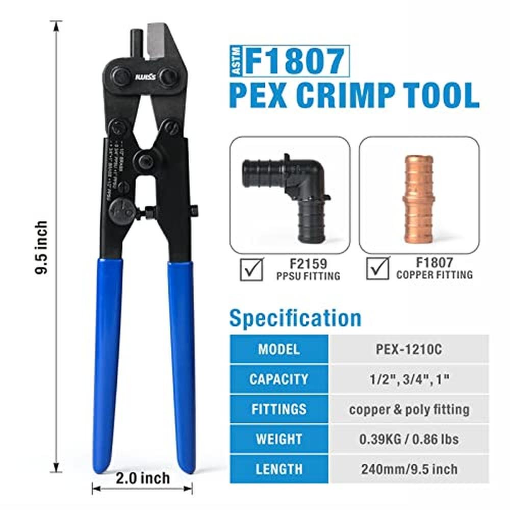 PEX Copper Crimper: iCrimp F1807 PEX Tubing Crimping Tool – In Use