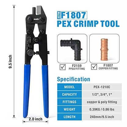PEX Copper Crimper: iCrimp F1807 PEX Tubing Crimping Tool – In Use