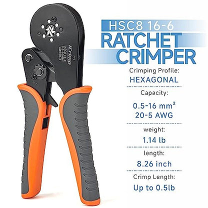 iCrimp Hexagonal: iCrimp Hexagonal Ratchet Crimper for End – Side View