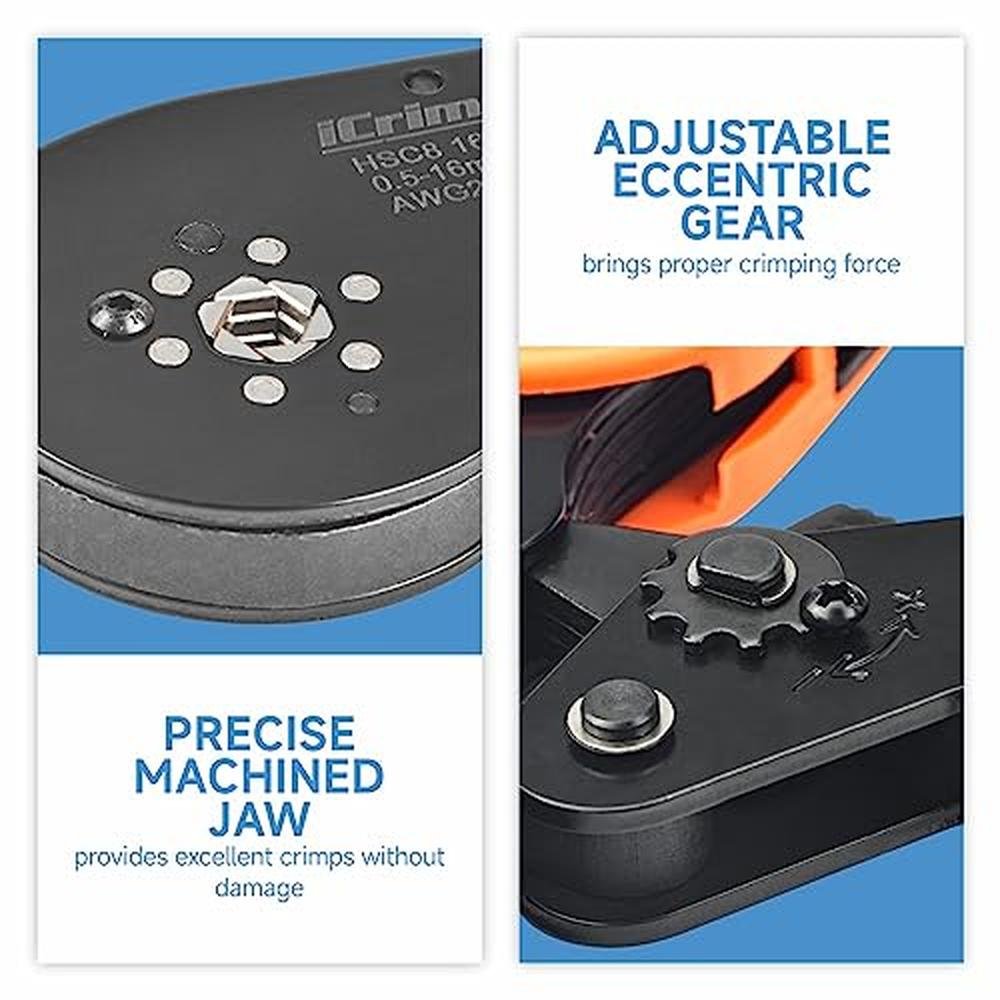 iCrimp Hexagonal: iCrimp Hexagonal Ratchet Crimper for End – In Use